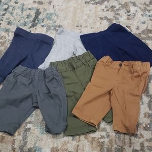 Lot of 6 newborn boys pants